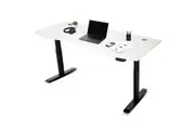 ErgoDesk AUTO Series Automatic Standing Desk 180cm in White & Black