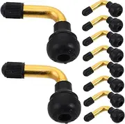 iplusmile 10pcs Universal Fit Scooter Motorcycle Moped Atv Tire Valves Extenders Stem Sealed Metal Cap Easy Install