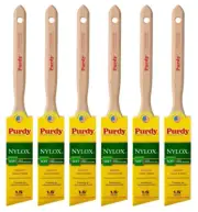 Genuine Purdy 6 Pack Nylox Glide Angular 1-1/2" Paint Brushes 144152215-6PK
