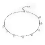 Silver plating Simple Link Chain Bracelets & Bangles for Women Jewelry