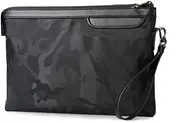 [JANeGWXRUuW] Men's Clutch Zip Wallet Bag Oxford Cloth Casual Wristlet Bag for Travel, Home, Camping