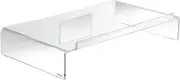 Acrylic Monitor Stand with Keyboard Storage, Holds up to 50 Pounds, 21.25 x 12