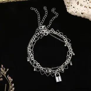 Tassel chain lock pendant Anklet bracelets women 流蘇腳鏈女