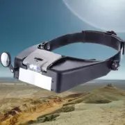 Headband Magnifier LED Light Head Magnifying Glass Visor Jeweler Reading Repair