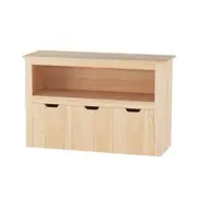 Kids Bookshelf 3 Drawers Storage Children Bookcase Toy Organiser Display Wooden