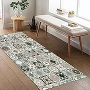 Soft Runner Rugs for Bedroom Hallways, Floor Area Rug for Bedside Dorm, Long Carpet Runner for Nursery Living Room, Washable Area Runner Rug for Floor Door(80x500cm)
