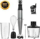 1100W Corded Handheld Immersion Blender 5-in-1 Variable Speed with Chopper Whisk