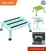 Stable Aluminum Foldable Step for RVs - Non-Slip Rubber Feet, Lightweight Design