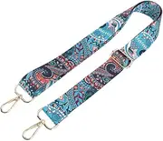Yardwe Retro Floral Pattern Banjo Strap Adjustable Shoulder Strap for Banjo Musical Instruments Durable Design with Fine Workmanship for Musicians Special Occasions