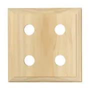 5445 Switch Socket Block Traditional Quad Pine H155xL155mm
