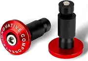 Goldfie Motorcycle 7/8'' Handle Bar End Weights Handlebar Grips Cap Anti Vibration Silder Plug for Yamaha Kawasaki honda KTM Dirt Bike (red)
