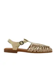 Logo flat sandals 40,41 Nude