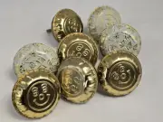 Vtg Party Noise Makers Smiley Face Tin Litho Metal Clangers New Year's Lot Of 8