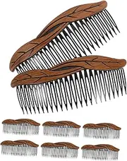 Baluue 8pcs Hair Side Combs for Women: 24 Teeth Plastic Bangs Styling Comb Smooth Tooth - French Twist Hair Comb for Thin and Thick Hairs