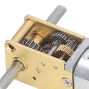 DC6V 190RPM Gear Motor With Fixing Mount Dual Shaft Worm Speed Reduction.