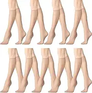 [HZHSGLY] 9 Pairs Pop Socks Women Knee High,Knee High Socks for Women,Sheer Knee High Socks Women Breathable Soft Pressure-Free