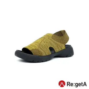 【RegettaCanoe】Re:getA Rigetta透氣針織 運動後帶涼鞋R-0161(MUS-芥末黃)