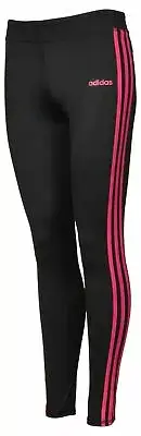 Adidas - Girls' Performance Tight Three Stripe Leggings (Black/Pink)