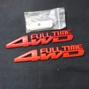 Matte Red 4WD FULL TIME Metal Front Grille + Badge Sticker Decal Sports 3D Turbo (for: Porsche)