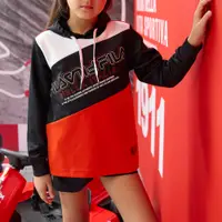 在飛比找蝦皮商城優惠-【FILA】KIDS 孩童款 吸濕排汗 連帽上衣-橘色 1T