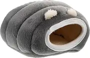 Happyyami Cotton Pet Bed for Hamsters Dwarf Hamster Sleep Nest for Small Animals Cozy Nest for Rats Mice Chinchillas Grey