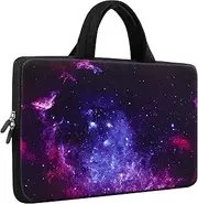 ICOLOR 11 11.6 12 12.1 12.5 inch Laptop Carrying Bag Chromebook Case Notebook Ultrabook Bag Tablet Cover Neoprene Laptop Sleeve case chromebook Sleeve with Handle Kids Boys Girls Blue Galaxy