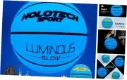 Mila Chic Basketball Glow in The Dark, Cool Glowing Indoor Size 7 (29.5") BLUE