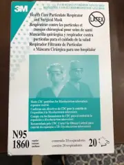 3M 1860+ N95 Mask Particulate Respirator Masks, Pack of 20 Exp. 2026 Genuine