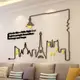 3D壓克力立體牆貼 創意簡約歐式吊燈壓克力壁貼 房間裝飾 居家佈置壁貼