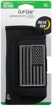 Nite Ize Clip Case Horizontal Universal Phone Holster, XL - USA Patch