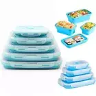 Folding Lunchbox Picnic Boxes Silicone Food Container Collapsible Bowl