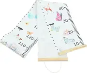 CHICAMPERA Butterfly Printing Growth Chart Wall Hanging Measuring Ruler for Decor Timber Height Chart for Growth Tracking Nursery Wall Art