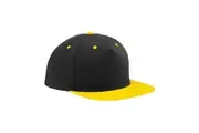 Beechfield Contrast 5 Panel Snapback Cap (Black/Yellow) (One Size)
