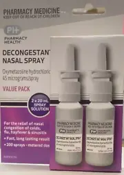 2 x Nasal Decongestant Spray same as Sudafed & Dimetapp (OXYMETAZOLINE)