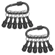 12PCS Keychain Aluminum Alloy Screwdriver Bits Holder 1/4 in Hex Shank