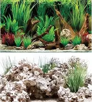 Aquarium Fish Tank Background Double Side Poster No. 9. 18"(45cm)/24"(60cm)/*3ft/4ft/5ft/6ft (18inch(45cm) x 3ft(92cm))
