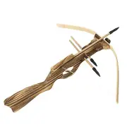 Toy Cross Bow&Arrows Archery Shooting Crossbow Set Wood&Bamboo for Kid Cosplay