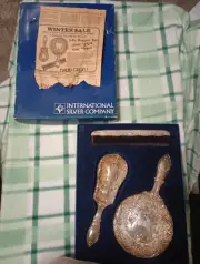 VINTAGE, International Silver Co. Mirror, Brush and Comb, Set