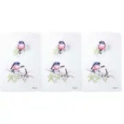 3x Maxwell & Williams Katherine Castle Bird Life 70cm Cotton Tea Towel PNK Robin