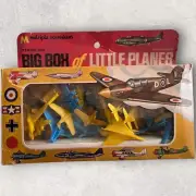 RARE Multiple Toy Makers Big Box of Little Planes 70’s W/67 little planes + Car