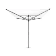 Brabantia Clothesline Retractable Metallic Gray Ground Spike Non-Slip Profile