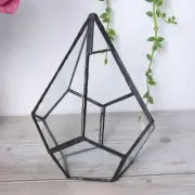 Stylish Geometric Shape Flowerpot Glass Plant Planter Succulent Plants GU