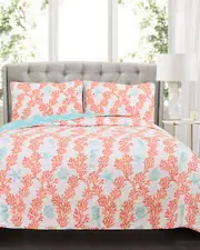 Lush Decor Dina Coral Quilt Set