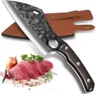 Meat Cleaver Knife Hand Forged Kitchen Knife Sharp Boning Knife with Sheath