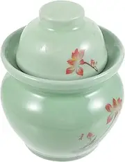[ULTECHNOVO] Chinese Style Ceramic Pickle Jar Sealed Storage Container for Home Kitchen Use Craftsmanship Smooth Surface for and Jin Capacity
