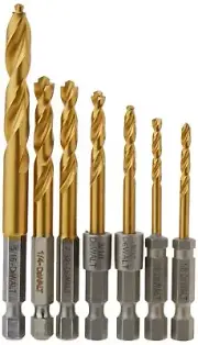 DeWalt Titanium Impact Ready Drill Bit Set Quick-Change Hex Shank 7 pc DD5157