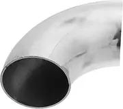 X AUTOHAUX 1 Pcs OD 2 Inch 90 Degree Mandrel Bend Elbow SS304 Stainless Steel Bend Tube Exhaust Elbow Pipe for Auto Modified Exhaust System 2" Piping Silver Tone