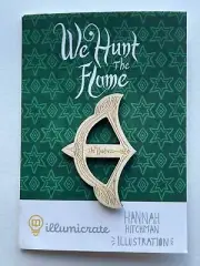 WOODEN PIN for We Hunt The Flame Book by Hafsah Faizal Illumicrate Huntress