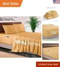 Skin-Friendly Wrinkle-Resistant 4-Piece Camel Gold Bed Sheets - Extra Deep Fit