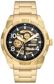[FOSSIL] Men's Gold Stainless Steel Bronson Analogue Watch, 48mm